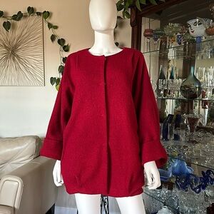 Dolce Vita Vintage Wool Blend Jacket Size XS/S Red with Black Lining